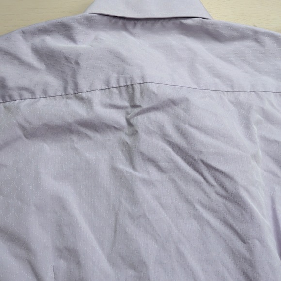 Eton Shirt Mens 15.5 39 Slim Purple Diamond Textured Dress Button Up Long Sleeve - Picture 7 of 12